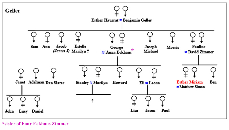 Esther M. Zimmer Lederberg Family Tree 2